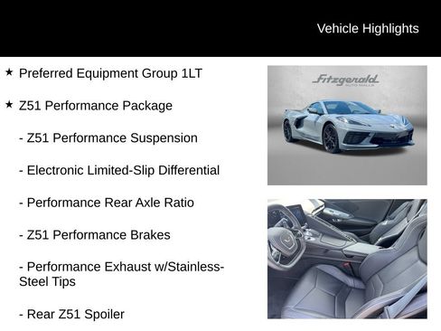 Used 2025 Chevrolet Corvette Stingray Convertible w/ Z51 Performance Package RWD image 9