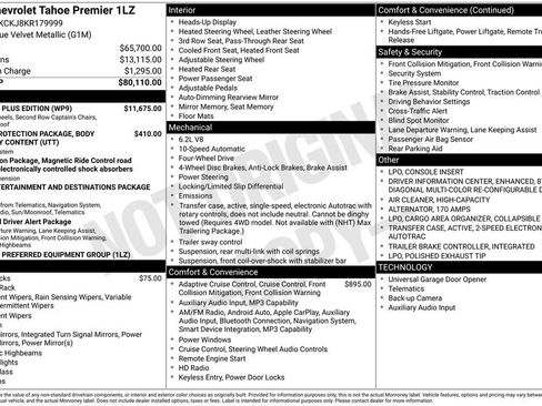 Used 2019 Chevrolet Tahoe Premier w/ Premier Plus Edition AWD/4WD image 30