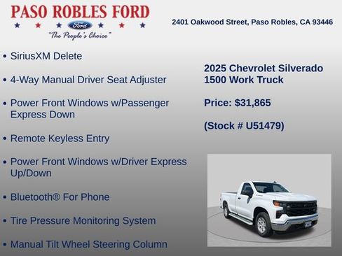 Used 2025 Chevrolet Silverado 1500 W/T RWD image 20