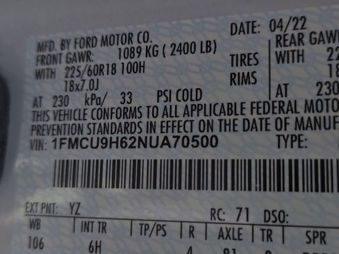 Used 2022 Ford Escape SEL image 34