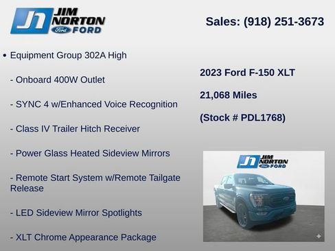 Used 2023 Ford F150 XLT w/ Equipment Group 302A High AWD/4WD image 8