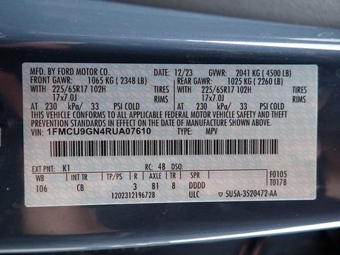 Certified 2024 Ford Escape Active AWD/4WD image 21