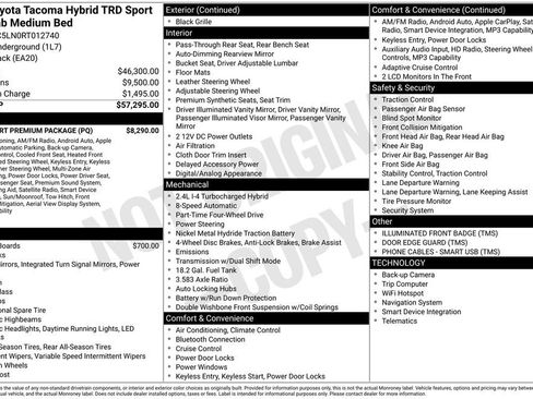 Used 2024 Toyota Tacoma TRD Sport w/ TRD Sport Premium Package AWD/4WD image 16