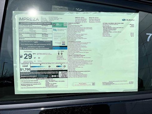 New 2026 Subaru Impreza 2.0i Sport image 18