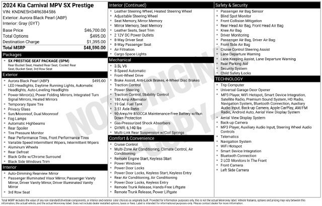 Used 2024 Kia Carnival SX Prestige FWD image 39