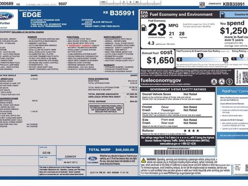Used 2019 Ford Edge Titanium w/ Equipment Group 301A AWD/4WD image 9