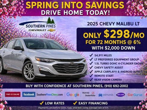 Used 2025 Chevrolet Malibu LT FWD image 2