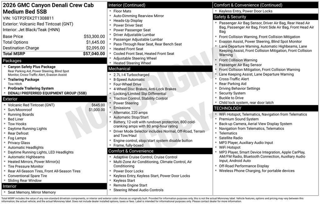 New 2026 GMC Canyon Denali AWD/4WD image 5