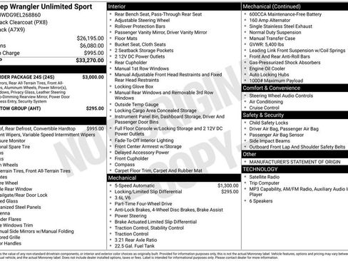 Used 2014 Jeep Wrangler Unlimited Sport w/ Quick Order Package 24S AWD/4WD image 22