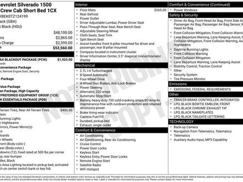 New 2026 Chevrolet Silverado 1500 Custom w/ Turbomax Blackout Package image 2