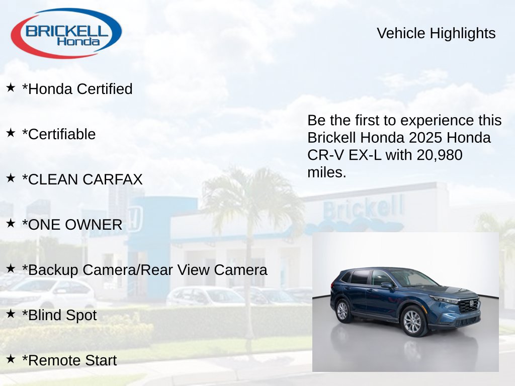 Certified 2025 Honda CR-V EX-L image 9