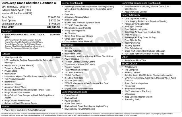 Used 2025 Jeep Grand Cherokee L Altitude RWD image 5