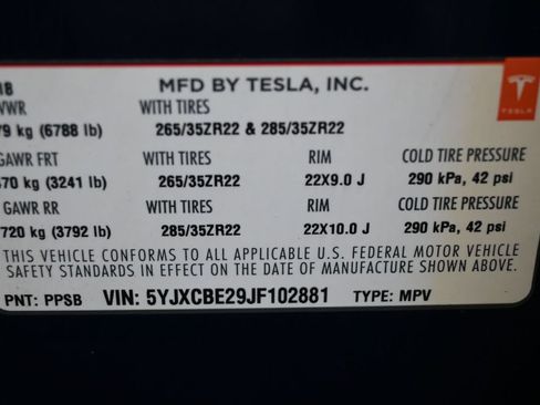 Used 2018 Tesla Model X 100D AWD/4WD image 9