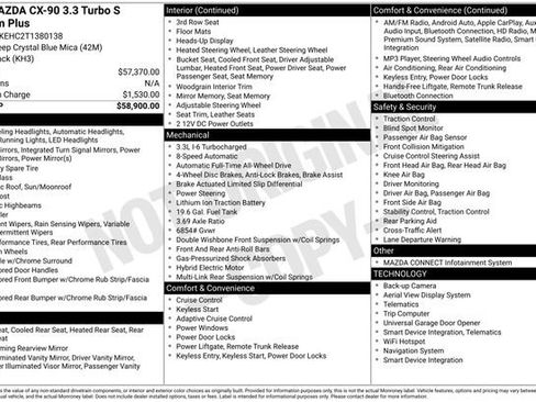 New 2026 MAZDA CX-90 3.3 Turbo S w/ Premium Plus AWD/4WD image 9