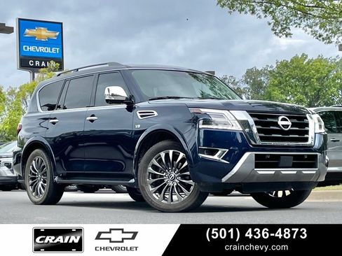 Used 2021 Nissan Armada Platinum w/ Captain's Chairs Package RWD image 1