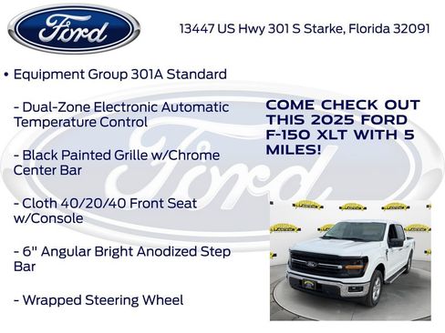 New 2025 Ford F150 XLT w/ Equipment Group 301A Standard RWD image 15