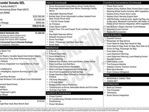 Used 2020 Hyundai Sonata SEL w/ Convenience Package image 43