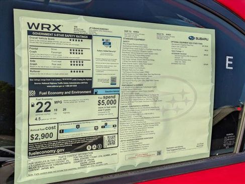 New 2025 Subaru WRX Premium w/ Accessory Package #2 image 17