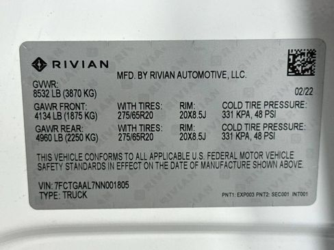 Used 2022 Rivian R1T Launch Edition AWD/4WD image 27