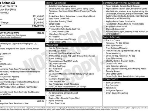 Used 2026 Kia Seltos SX w/ SX Sunroof Package AWD/4WD image 3