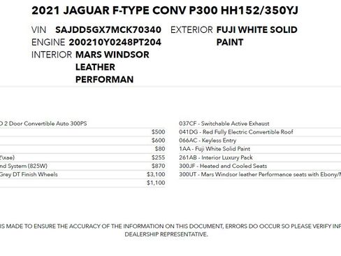 Used 2021 Jaguar F-TYPE Convertible image 25