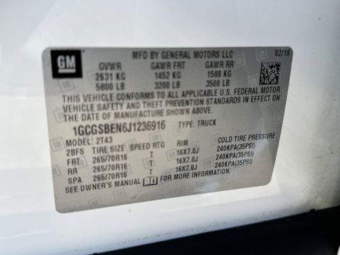 Certified 2018 Chevrolet Colorado W/T w/ WT Convenience Package image 31