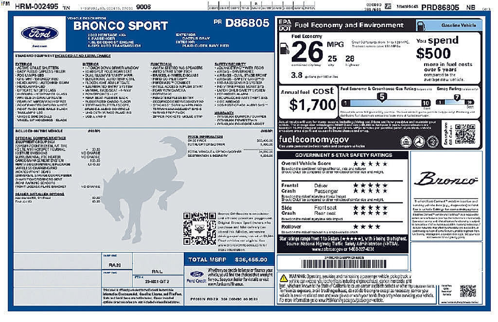 Used 2023 Ford Bronco Sport Heritage w/ Heritage Convenience Package AWD/4WD image 33