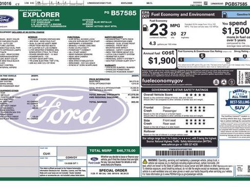 Used 2023 Ford Explorer XLT w/ Equipment Group 202A AWD/4WD image 3