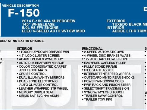 Used 2014 Ford F150 Lariat w/ Equipment Group 502A Luxury image 14