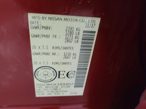 Used 2018 Nissan Murano Platinum image 49