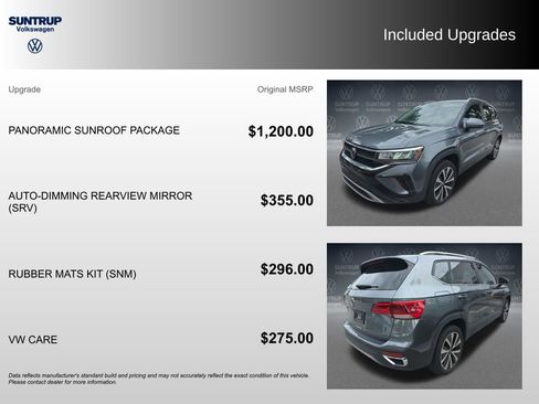 Used 2023 Volkswagen Taos SE w/ Panoramic Sunroof Package FWD image 2