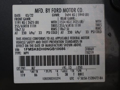 Used 2022 Ford Explorer XLT image 40
