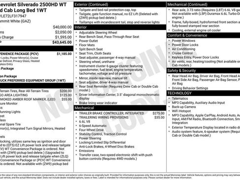 Used 2020 Chevrolet Silverado 2500 W/T w/ WT Convenience Package AWD/4WD image 28