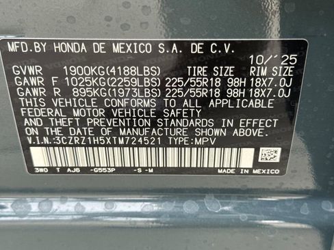 New 2026 Honda HR-V Sport image 33