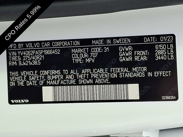 Certified 2023 Volvo XC90 B6 Ultimate w/ Protection Package Premier AWD/4WD image 31