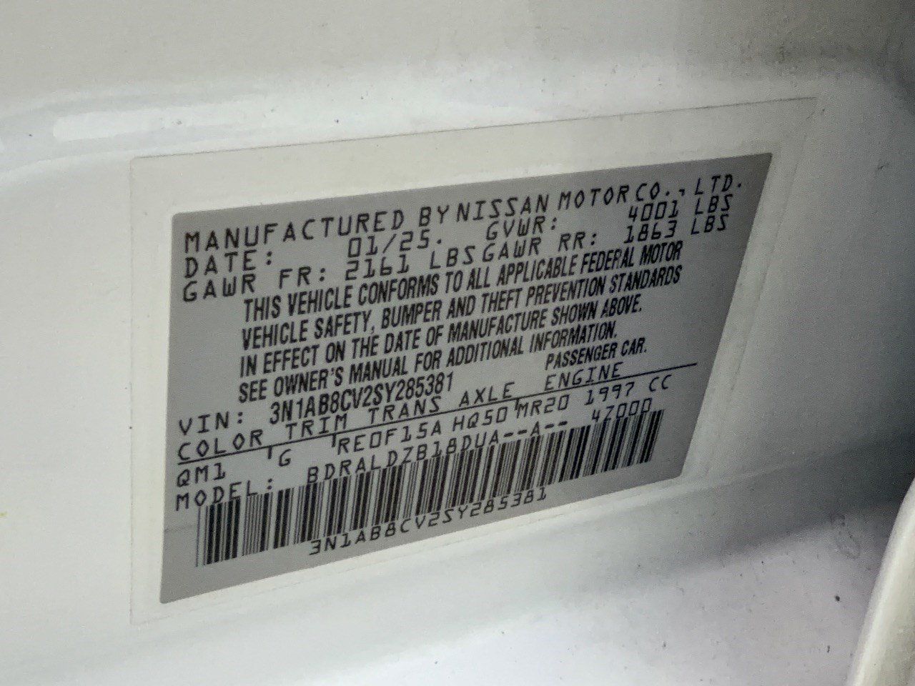 Used 2025 Nissan Sentra SV FWD image 31
