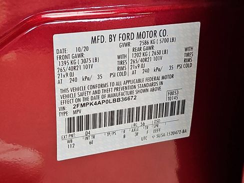 Used 2020 Ford Edge ST w/ Equipment Group 401A AWD/4WD image 37