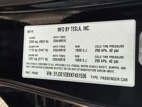 Used 2019 Tesla Model 3 Long Range AWD/4WD image 31