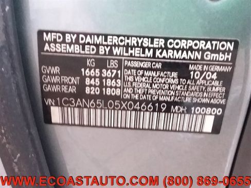 Used 2005 Chrysler Crossfire Limited image 17