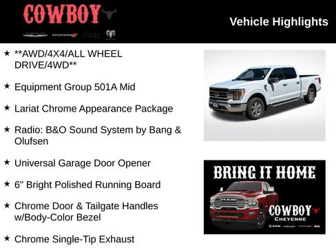 Used 2022 Ford F150 Lariat AWD/4WD image 2