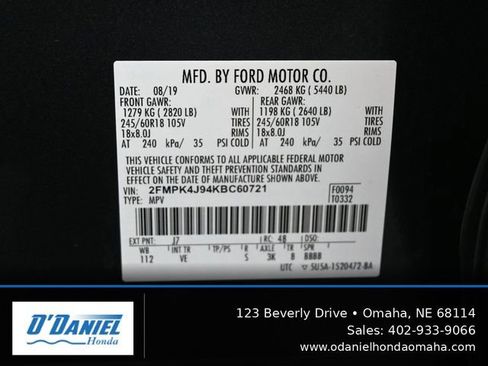 Used 2019 Ford Edge SEL w/ Equipment Group 201A AWD/4WD image 44