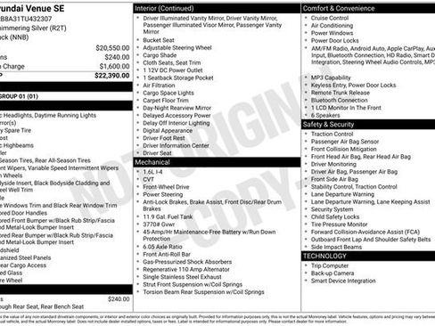 Used 2026 Hyundai Venue SE FWD image 20