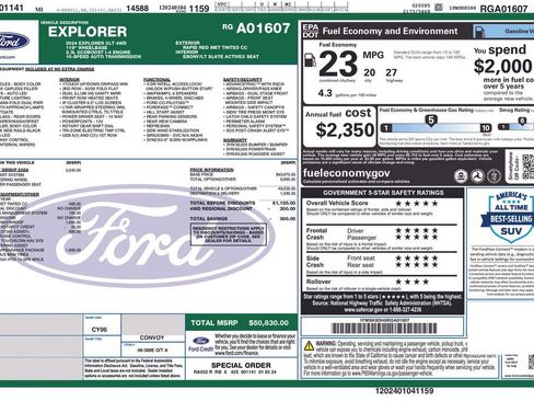 Used 2024 Ford Explorer XLT w/ Equipment Group 202A AWD/4WD image 33