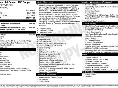 Used 2021 Chevrolet Camaro SS image 2