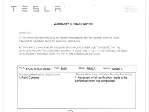 Used 2025 Tesla Model 3 Performance AWD/4WD image 3
