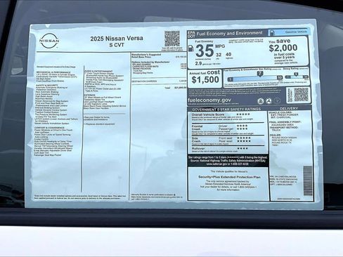 New 2025 Nissan Versa S w/ Trunk Package image 19