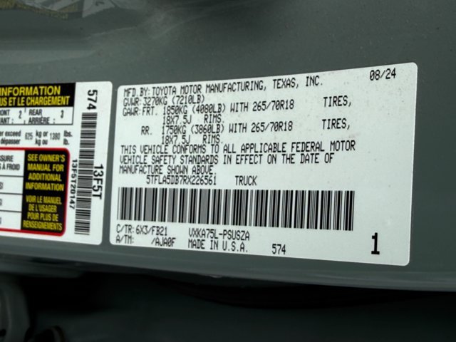 Used 2024 Toyota Tundra SR5 w/ TRD Off-Road Package AWD/4WD image 27
