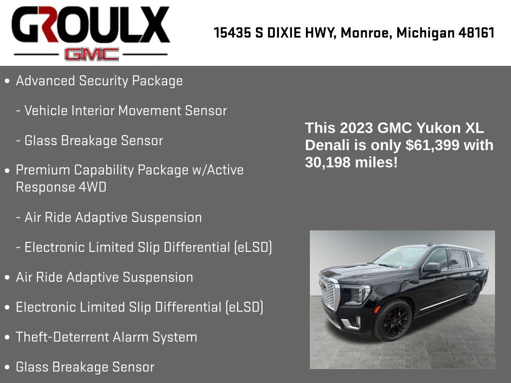 Used 2023 GMC Yukon XL Denali w/ Denali Reserve Package AWD/4WD image 15