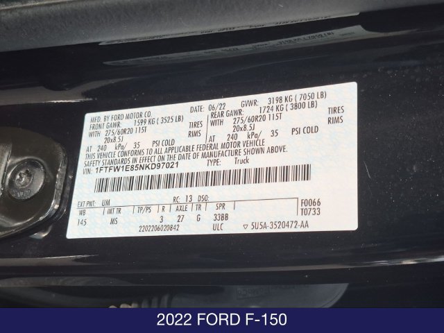 Used 2022 Ford F150 XLT w/ Equipment Group 302A High AWD/4WD image 26