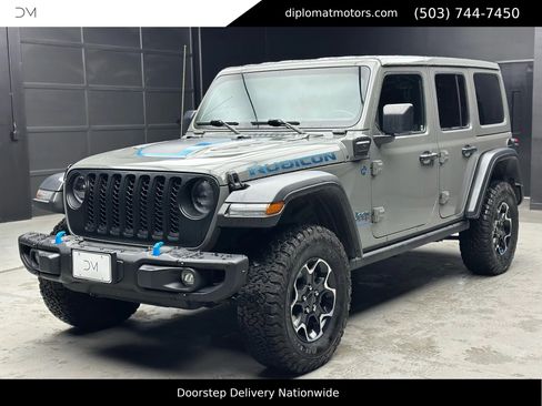 Used 2023 Jeep Wrangler Unlimited Rubicon 4xe w/ Steel Bumper Group image 1